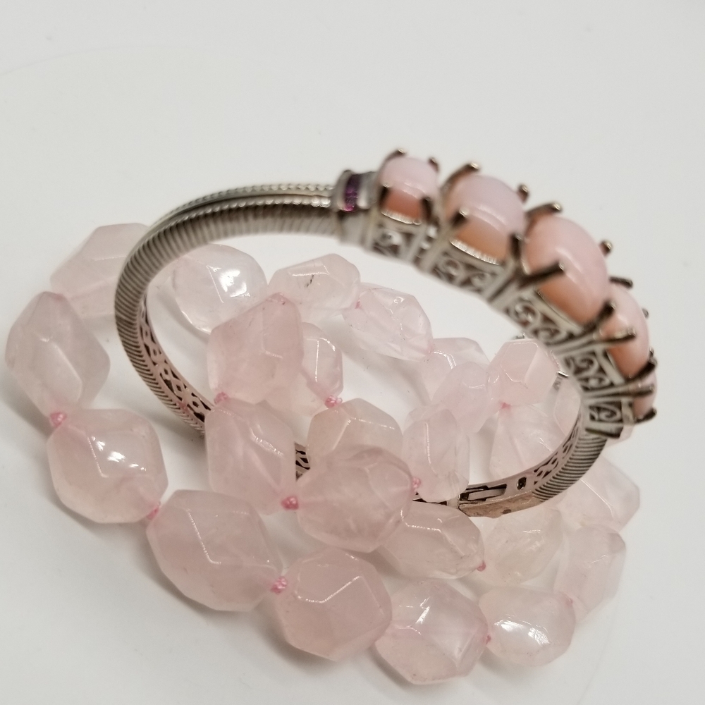 Peruvian Pink, Opal Cuff. Bracelet.